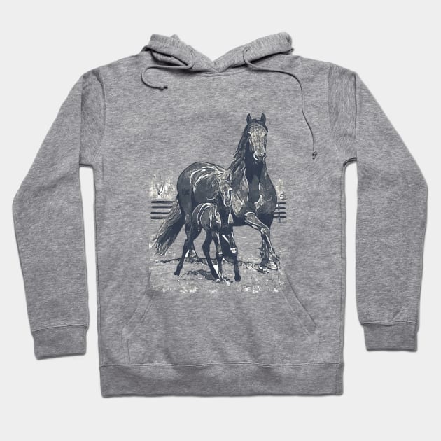 Black Horse Hoodie by hudayadi